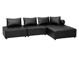 Suellen Sectional Sofa Set PU - Black