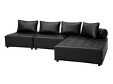 Suellen Sectional Sofa Set PU - Black