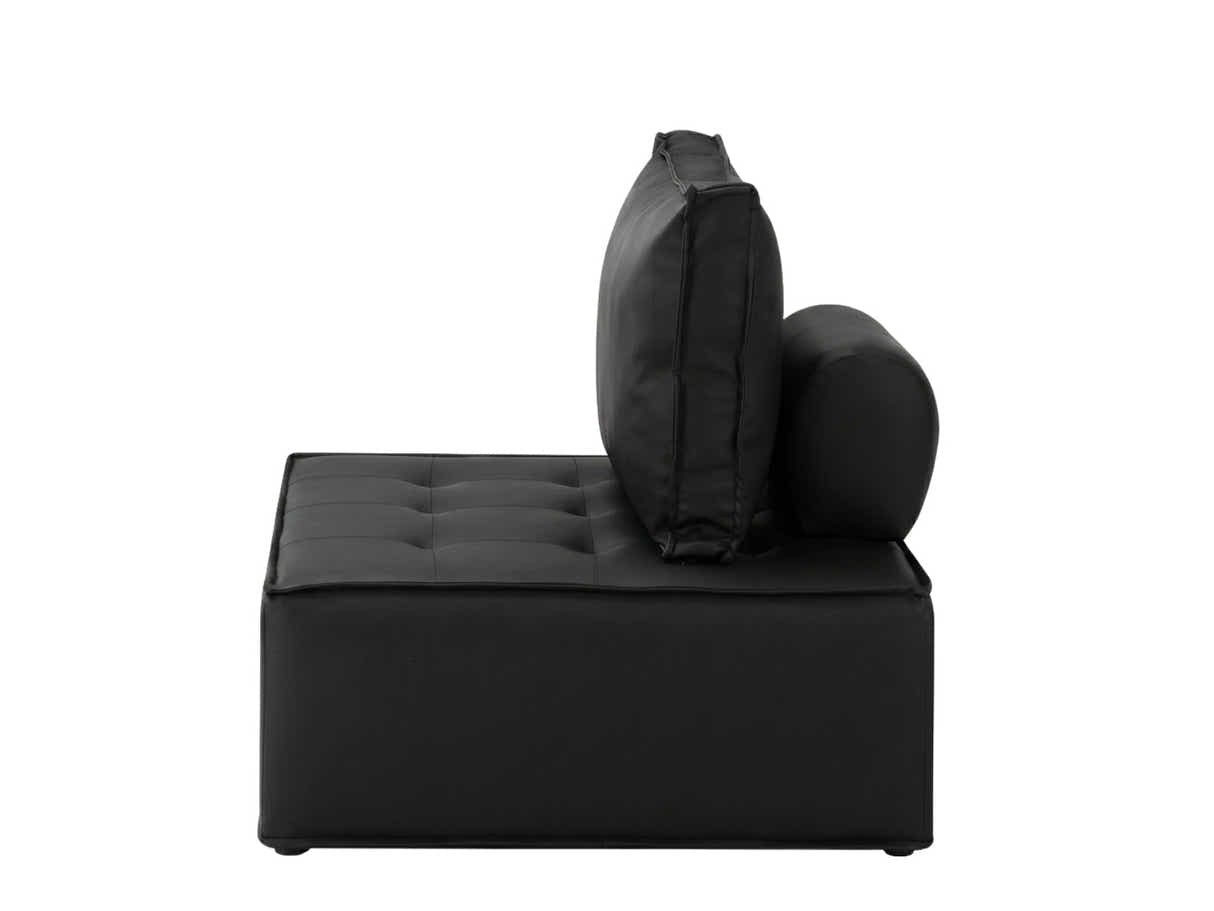 Suellen Sectional Sofa Set PU - Black
