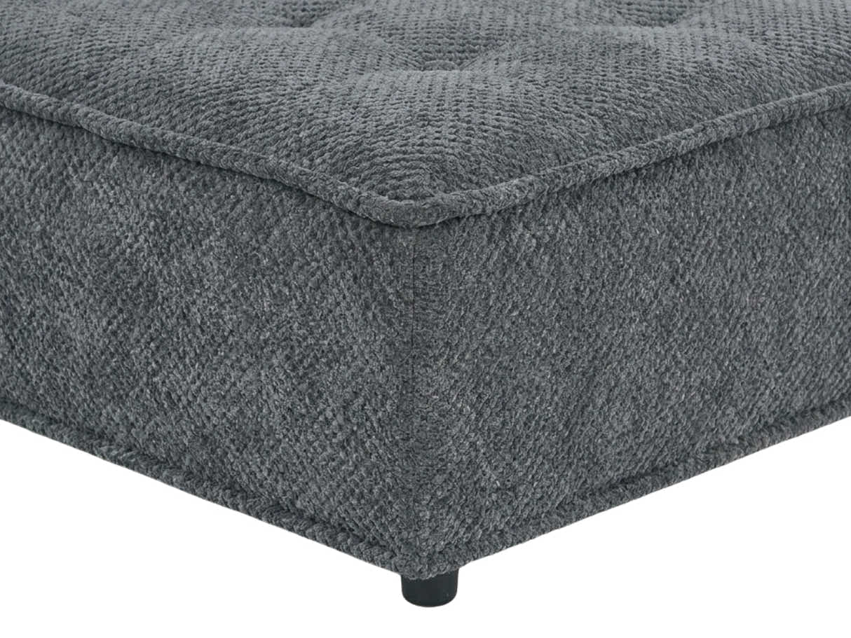 Suellen Sectional Sofa Set Pineapple Velvet - Dark Grey