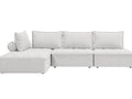Suellen Sectional Sofa Set Pineapple Velvet - White