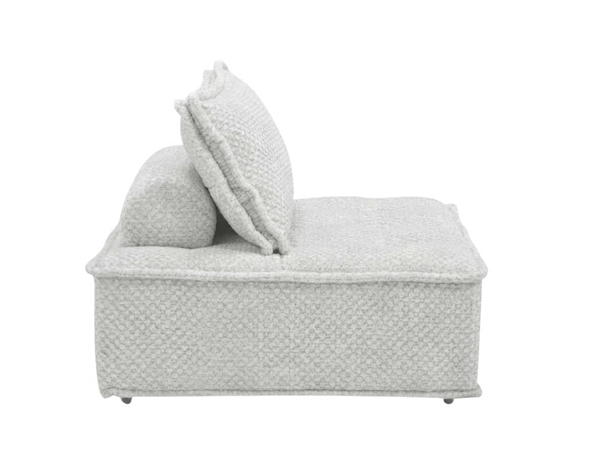 Suellen Sectional Sofa Set Pineapple Velvet - White