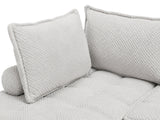 Suellen Sectional Sofa Set Pineapple Velvet - White