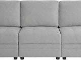 Rory Sectional Sofa Set Linent - Light Grey