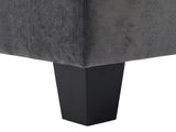 Paxton Modular Chenille 5-Seater & Ottoman Sofa Set - Dark Grey