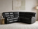 Khloe Recliner Sofa Set PU - Black