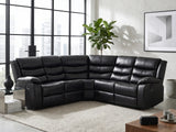 Khloe Recliner Sofa Set PU - Black