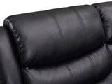 Khloe Recliner Sofa Set PU - Black