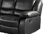 Khloe Recliner Sofa Set PU - Black