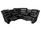 Khloe Recliner Sofa Set PU - Black