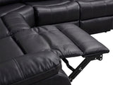 Khloe Recliner Sofa Set PU - Black