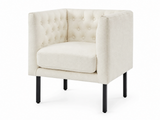 Tufted Club Chair - White
