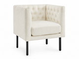 Tufted Club Chair - White