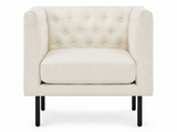 Tufted Club Chair - White