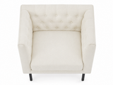 Tufted Club Chair - White