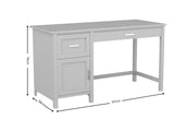 Home Office Desk with Storage - Grey