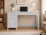 Home Office Desk with Storage - Grey