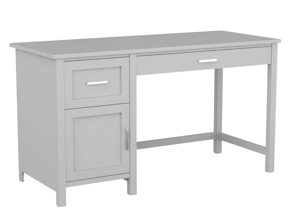 Home Office Desk with Storage - Grey