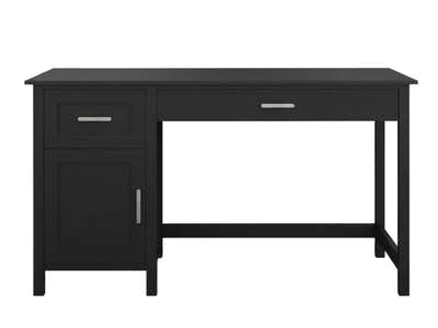 Home Office Desk with Storage - Black