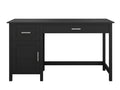 Home Office Desk with Storage - Black