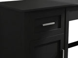 Home Office Desk with Storage - Black