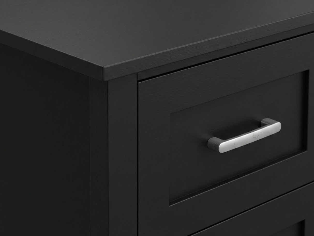 Home Office Desk with Storage - Black