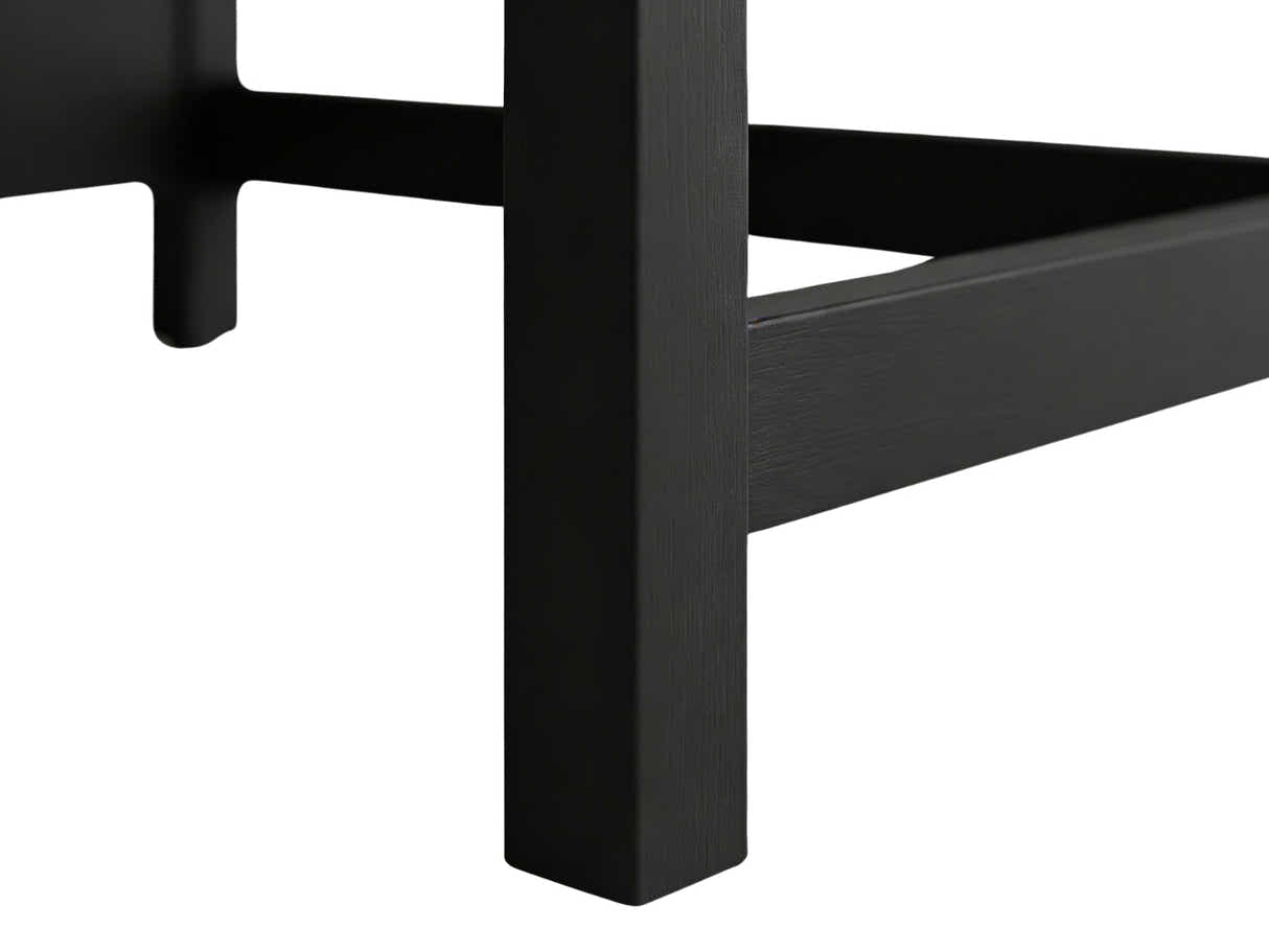 Home Office Desk with Storage - Black