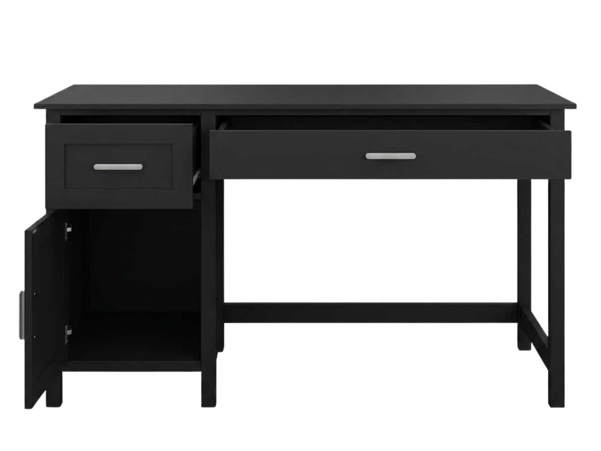 Home Office Desk with Storage - Black