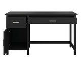 Home Office Desk with Storage - Black