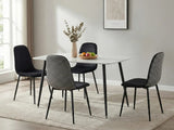 New Axis Velvet Dining Seat Houndstooth - Set of 4