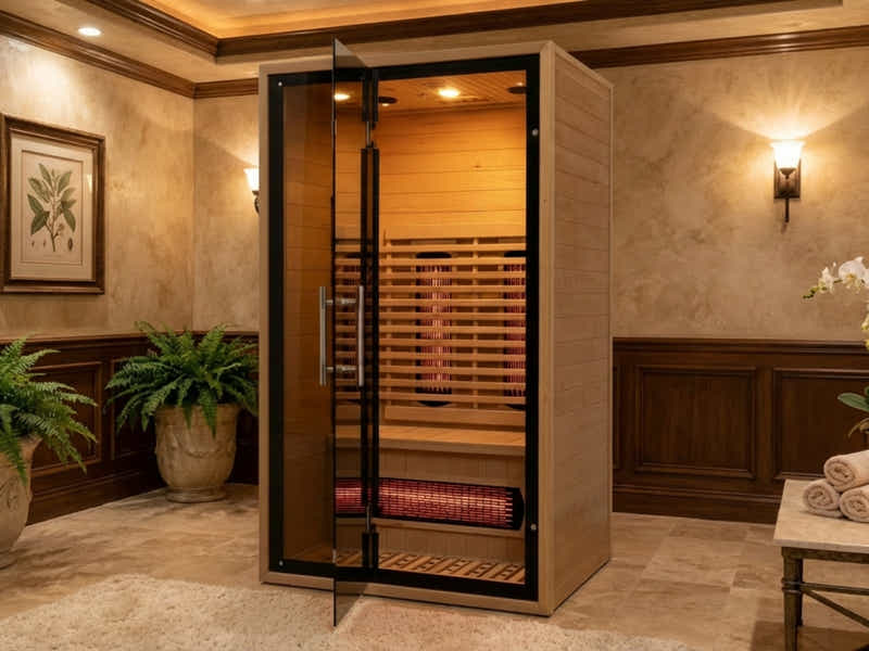 PORVOO 2 Person Low EMF + Red Tube Full spectrum Sauna