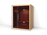 PORVOO 3 Person Low EMF + Red Tube Full spectrum Sauna