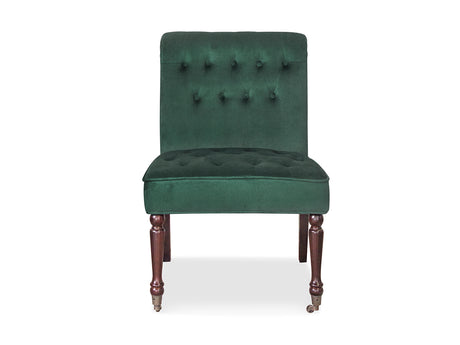 Pirie Velvet Accent Chair - Dark Green
