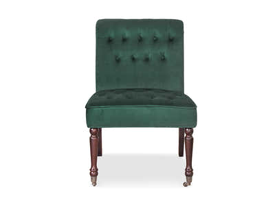 Pirie Velvet Accent Chair - Dark Green