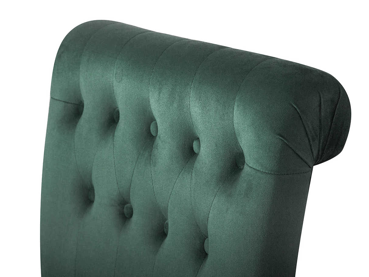 Pirie Velvet Accent Chair - Dark Green