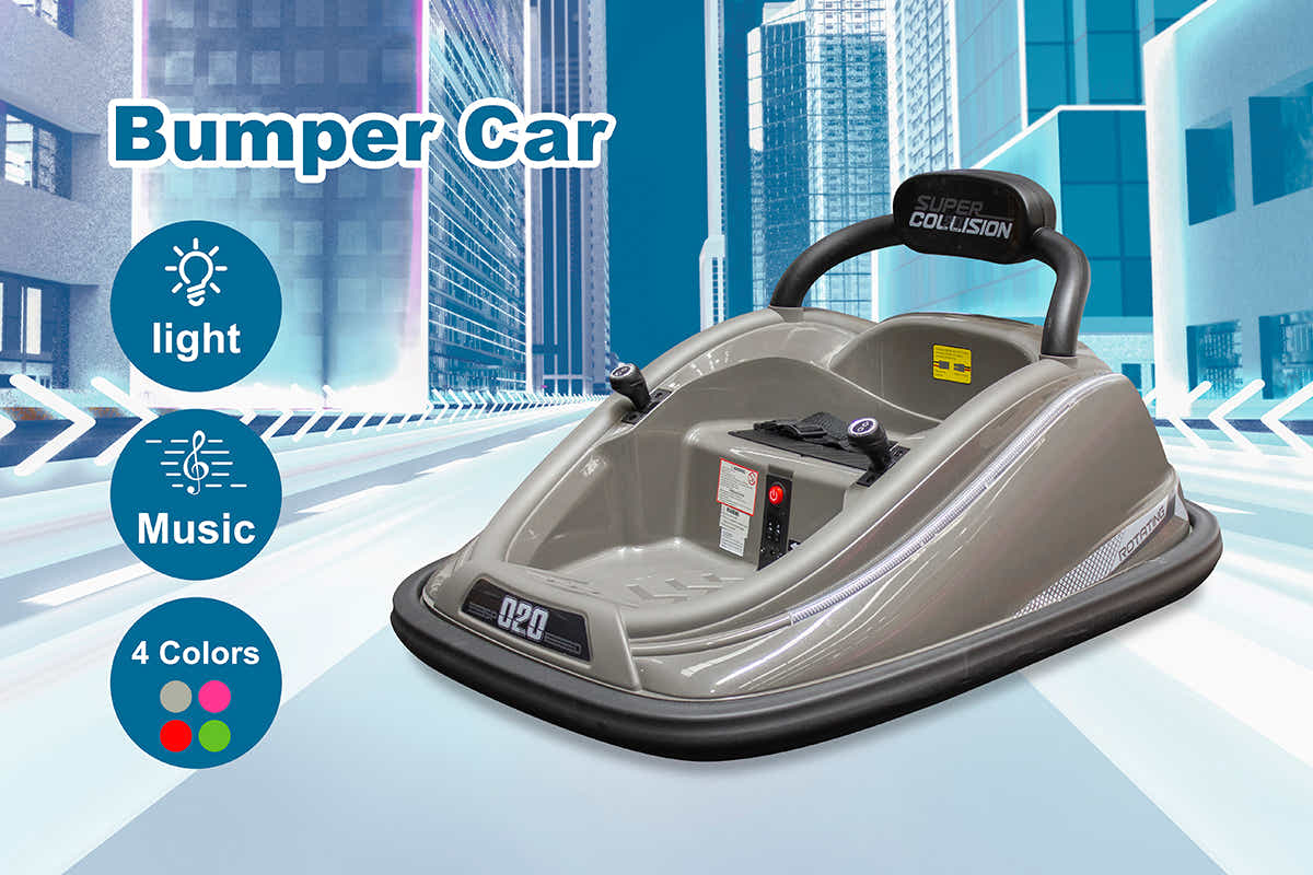 Kids Ride On Bumper Car - Grey
