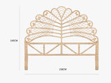 Rattan Bedhead Leaf - Queen Natural