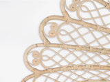Rattan Bedhead Leaf - Queen Natural