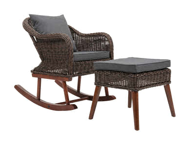 Cannes Rocking Chair with Foot Stool