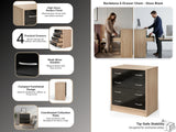 Bardalona 4-Drawer Chest - Gloss Black