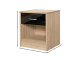 Bardalona Bedside Table - Gloss Black