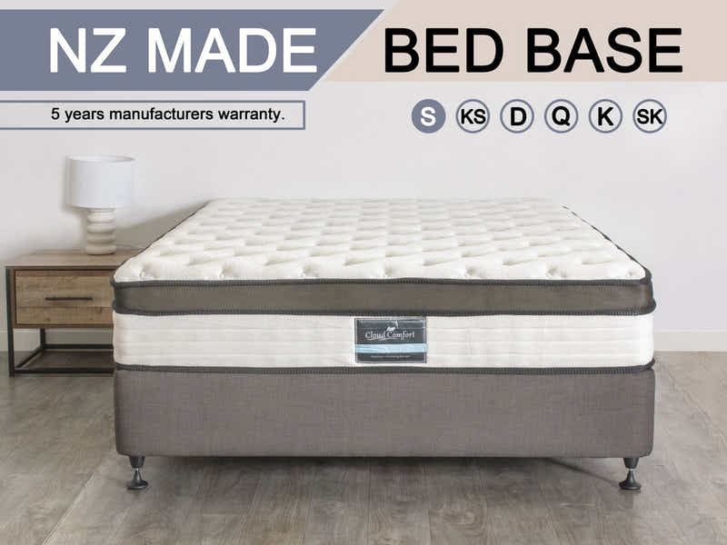 DS NZ Made SW Bed Base Light Grey - Single