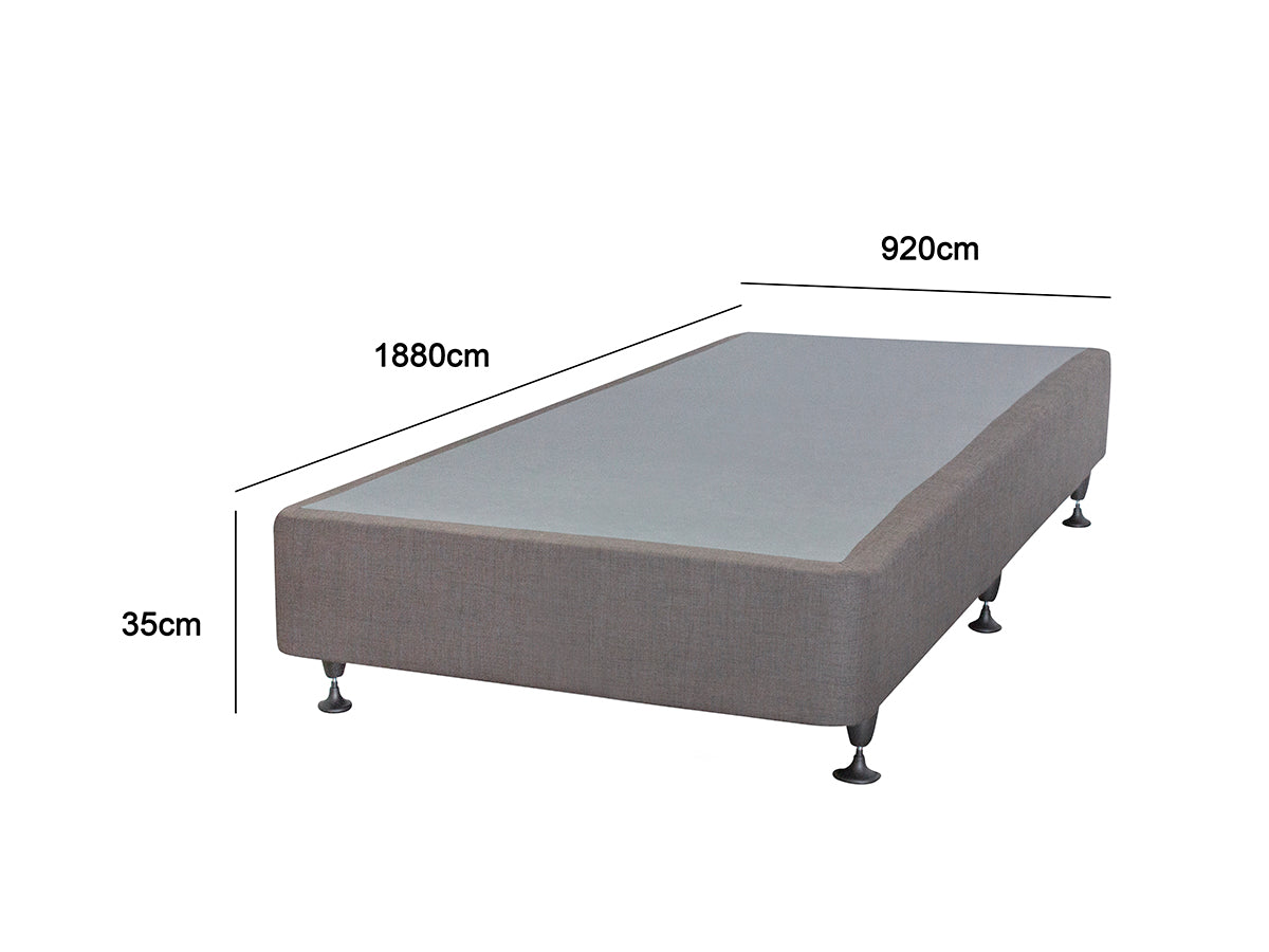 T DS NZ MADE SW Single bed base light Grey NZ