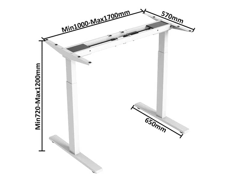 Height Adjustable Desk Frame Dual Motors