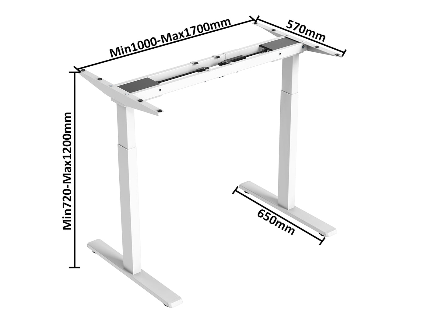 Height Adjustable Desk Frame Dual Motors