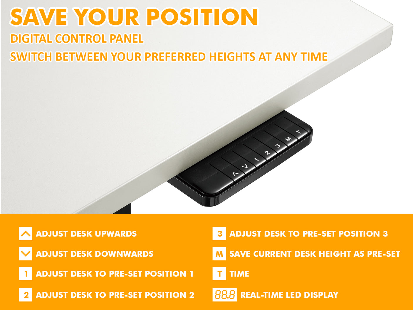 Height Adjustable Desk Frame Dual Motors