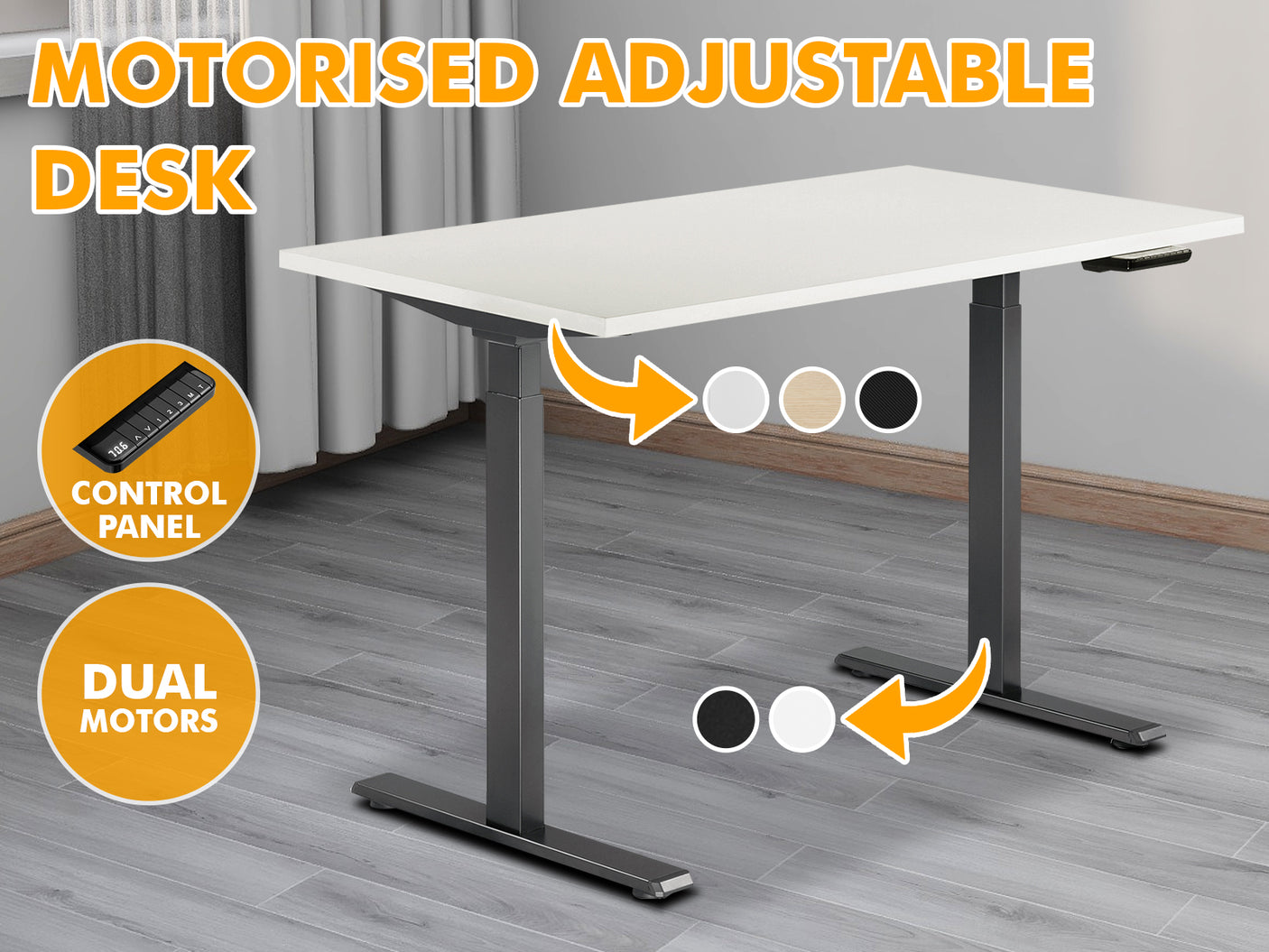 Table Top + Height Adjustable Desk
