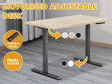 Table Top Oak + Height Adjustable Desk