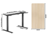 Table Top Oak + Height Adjustable Desk