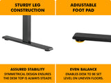 Table Top Black + Height Adjustable Desk